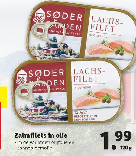 Sodergarden   zalm in blik folder aanbieding bij  Lidl - details