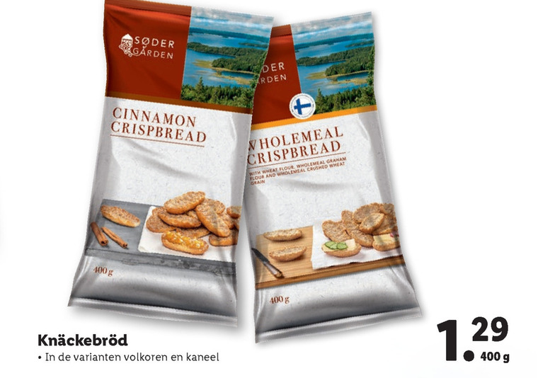 Sodergarden knackebrod folder aanbieding bij Lidl details