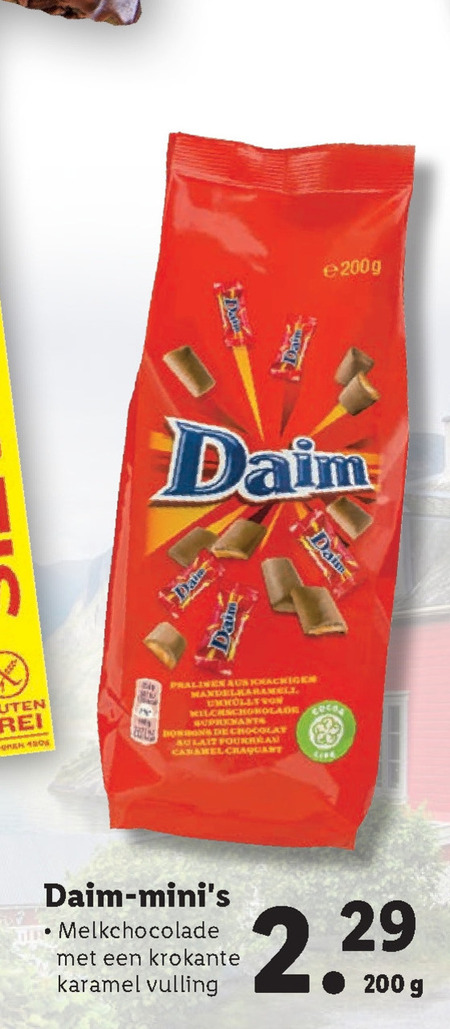 Daim   chocolade folder aanbieding bij  Lidl - details