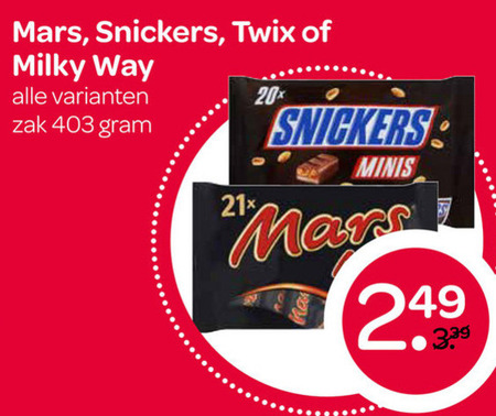 Milky Way   mini chocoladerepen folder aanbieding bij  Spar - details