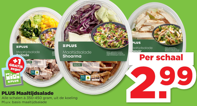 Plus Huismerk   maaltijdsalade folder aanbieding bij  Plus - details