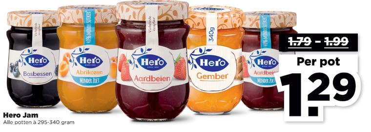 Hero   jam folder aanbieding bij  Plus - details