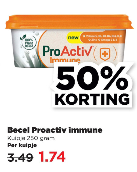 Becel   margarine folder aanbieding bij  Plus - details