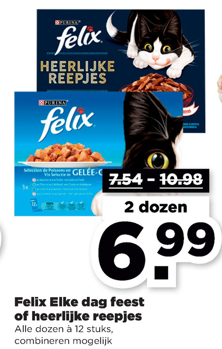 Felix   kattenvoer folder aanbieding bij  Plus - details