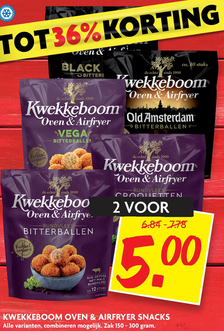 Kwekkeboom   bitterballen, kroket folder aanbieding bij  Dekamarkt - details