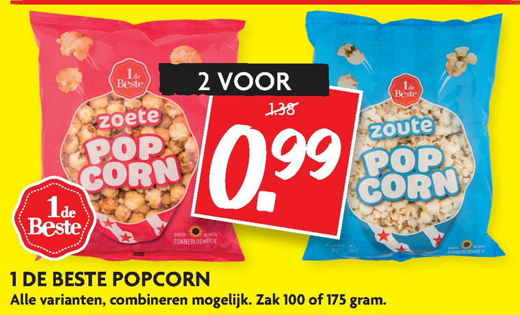 1 De Beste   popcorn folder aanbieding bij  Dekamarkt - details