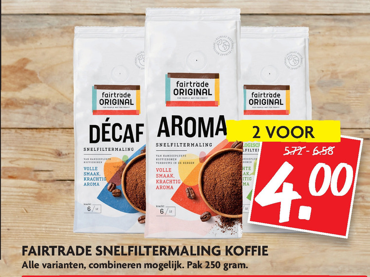 Fair Trade Original   koffie folder aanbieding bij  Dekamarkt - details