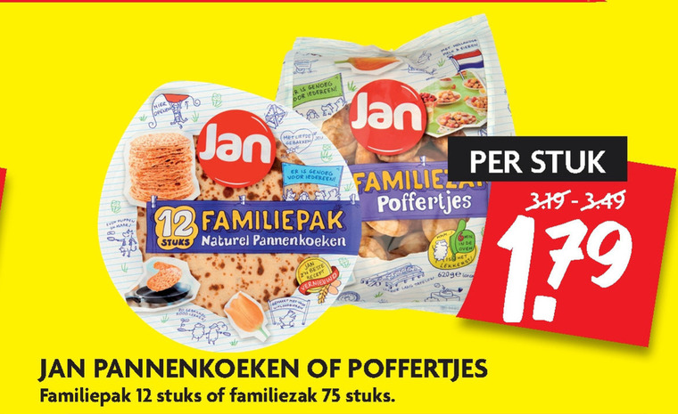 Jan   pannenkoek, poffertjes folder aanbieding bij  Dekamarkt - details