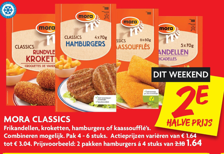 Mora   frikandellen, kaassouffles folder aanbieding bij  Dekamarkt - details