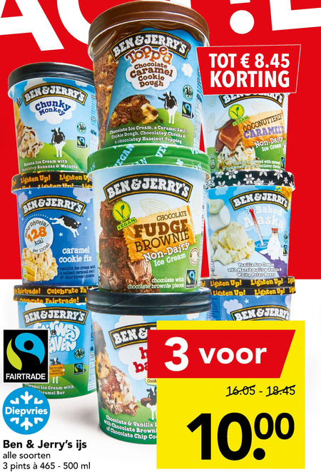 Ben and Jerrys   ijsspecialiteit folder aanbieding bij  Deen - details