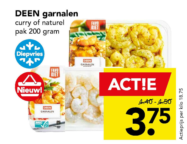 Deen Huismerk   garnalen folder aanbieding bij  Deen - details