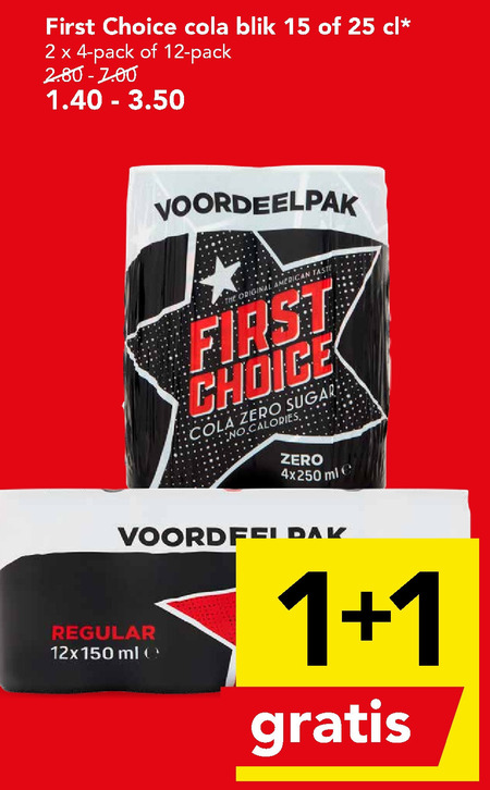 First Choice   cola folder aanbieding bij  Deen - details