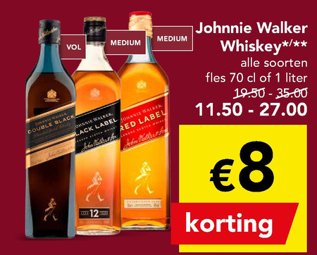 Johnnie Walker   whisky folder aanbieding bij  Deen - details