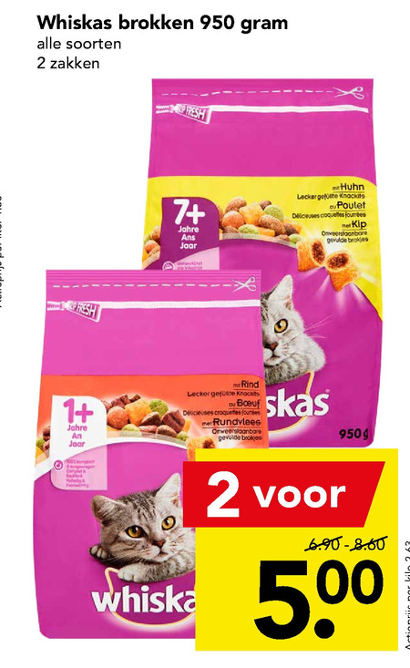 Whiskas   kattenvoer folder aanbieding bij  Deen - details