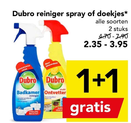 Dubro   badkamerreiniger, ontvetter folder aanbieding bij  Deen - details