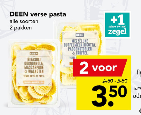 Deen Huismerk   ravioli, pasta folder aanbieding bij  Deen - details