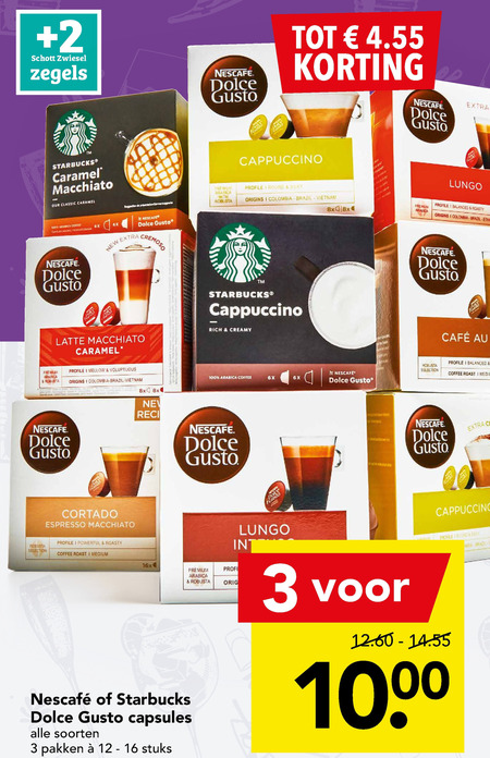 Nescafe   dolce gusto capsules folder aanbieding bij  Deen - details