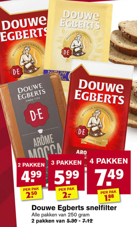 Douwe Egberts   koffie folder aanbieding bij  Hoogvliet - details