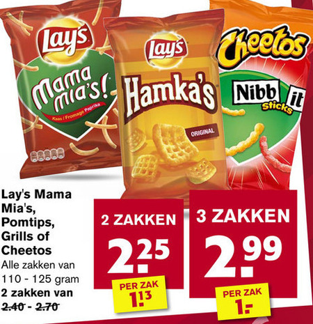 Cheetos   zoutje folder aanbieding bij  Hoogvliet - details