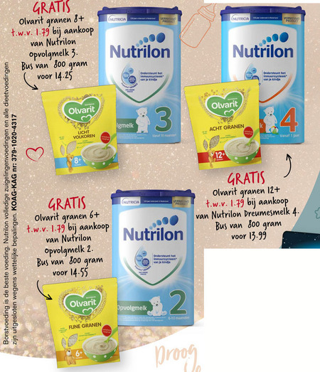 Nutrilon   babyvoeding, opvolgmelk folder aanbieding bij  Hoogvliet - details