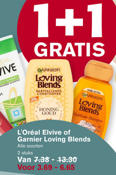 Elvive   conditioner, shampoo folder aanbieding bij  Hoogvliet - details