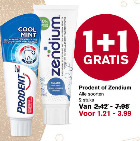 Prodent   tandpasta folder aanbieding bij  Hoogvliet - details