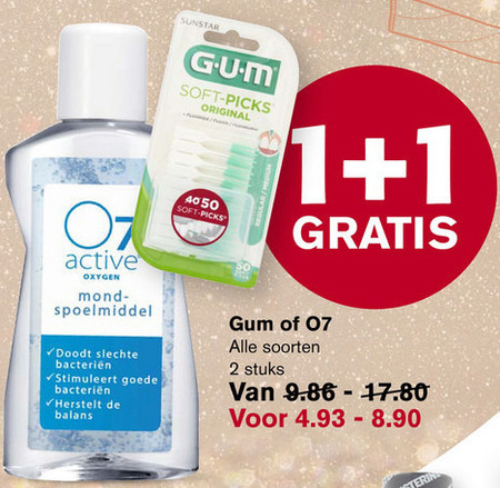 O7 Active   mondwater, tandenstokers folder aanbieding bij  Hoogvliet - details