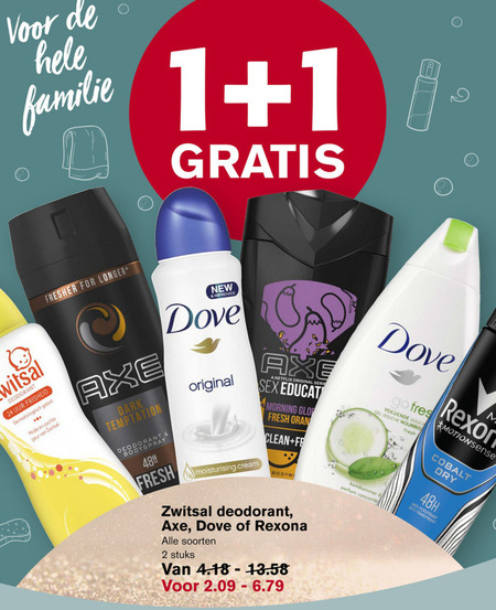 Axe   deodorant folder aanbieding bij  Hoogvliet - details