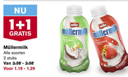 Mullermilk   chocolademelk folder aanbieding bij  Hoogvliet - details