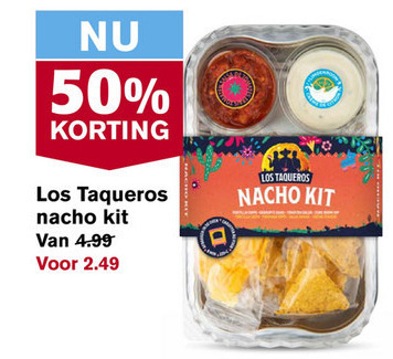 Los Taqueros   chips folder aanbieding bij  Hoogvliet - details