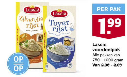 Lassie   rijst folder aanbieding bij  Hoogvliet - details