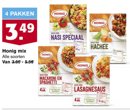 Honig   maaltijdmix folder aanbieding bij  Hoogvliet - details