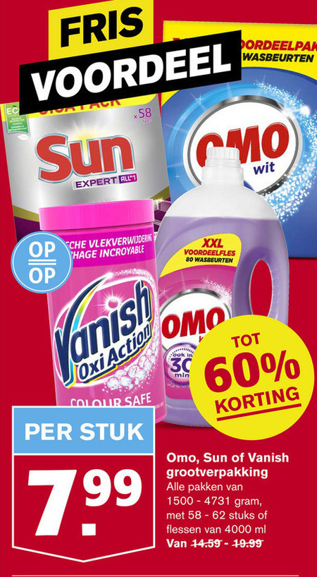 Sun   wasmiddel, vlekkenverwijderaar folder aanbieding bij  Hoogvliet - details