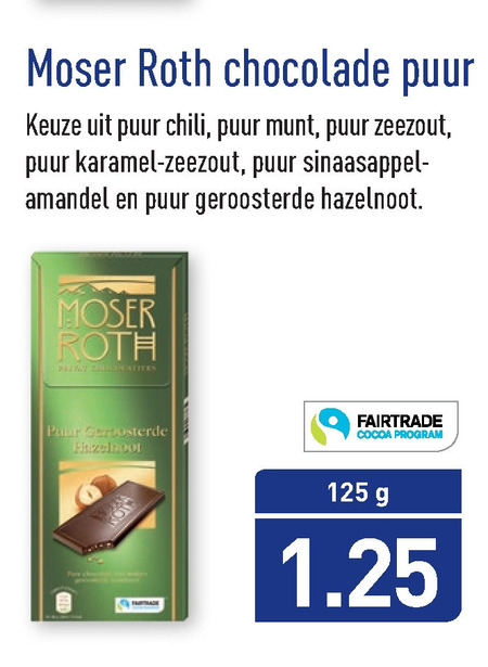 Moser Roth   chocolade folder aanbieding bij  Aldi - details