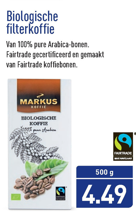 Markus   koffie folder aanbieding bij  Aldi - details