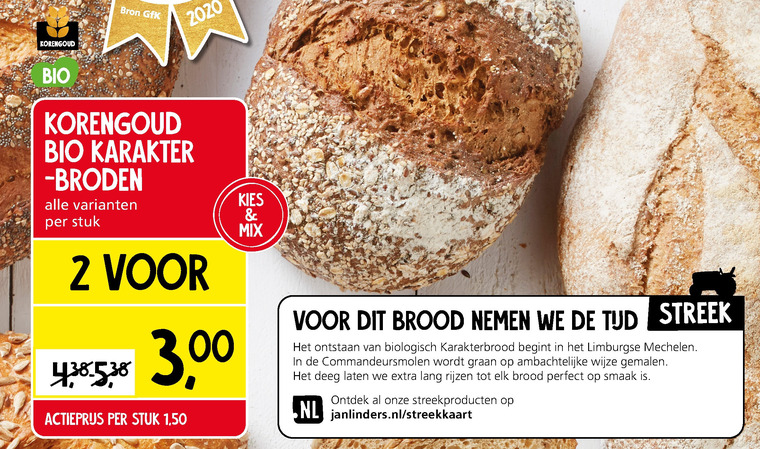 Korengoud   brood folder aanbieding bij  Jan Linders - details