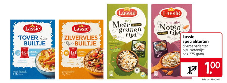 Lassie   rijst folder aanbieding bij  Jan Linders - details