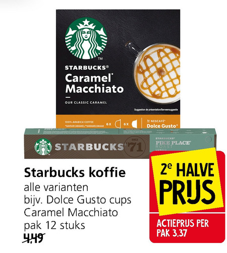 Starbucks   koffiecups, koffiebonen folder aanbieding bij  Jan Linders - details