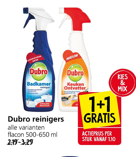 Dubro   ontvetter, badkamerreiniger folder aanbieding bij  Jan Linders - details