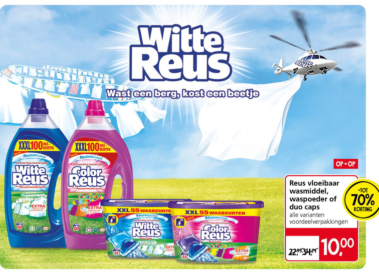 Witte Reus   wasmiddel folder aanbieding bij  Jan Linders - details