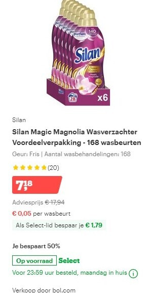 Silan   wasverzachter folder aanbieding bij  Bol.com - details