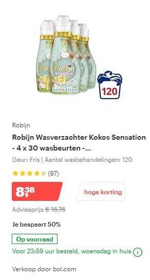 Robijn   wasverzachter folder aanbieding bij  Bol.com - details