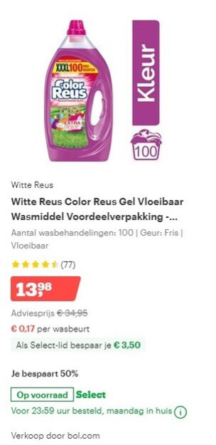 Color Reus   wasmiddel folder aanbieding bij  Bol.com - details