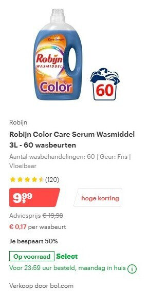 Robijn   wasmiddel folder aanbieding bij  Bol.com - details