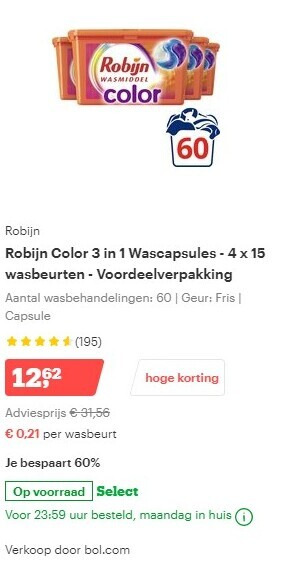 Robijn   wasmiddel folder aanbieding bij  Bol.com - details