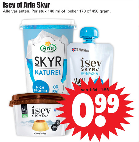 Isey   vruchtenyoghurt, yoghurt folder aanbieding bij  Dirk - details