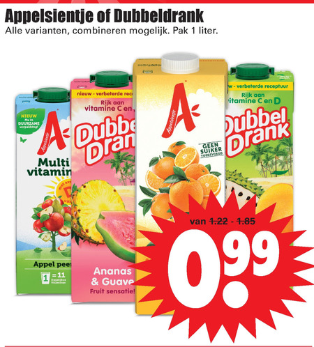 Appelsientje   fruitdrank folder aanbieding bij  Dirk - details