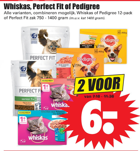 Perfect Fit   hondenvoer, kattenvoer folder aanbieding bij  Dirk - details