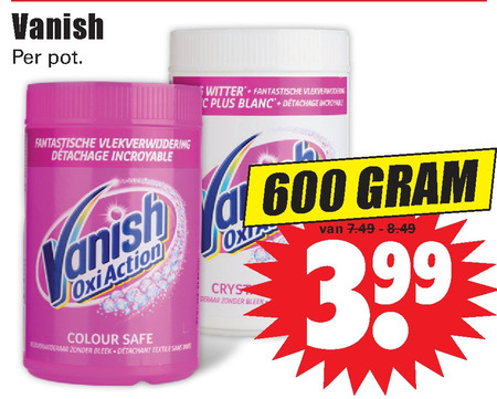 Vanish   vlekkenverwijderaar folder aanbieding bij  Dirk - details