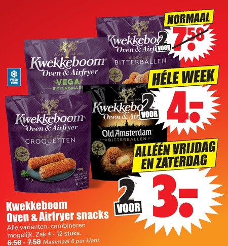 Kwekkeboom   kroket, snack folder aanbieding bij  Dirk - details